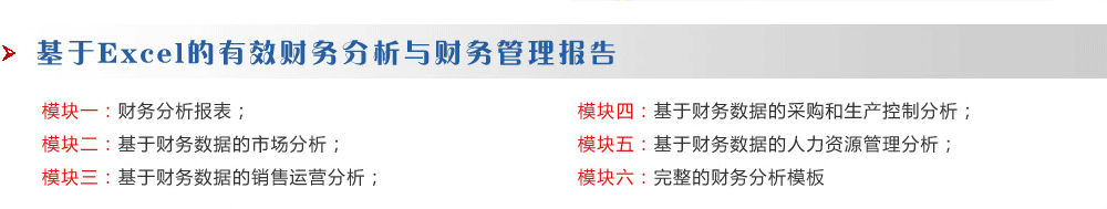 基于Excel的有效財(cái)務(wù)分析與財(cái)務(wù)管理報(bào)告